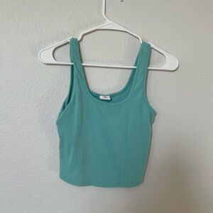 Teal Ribbed Tank Top